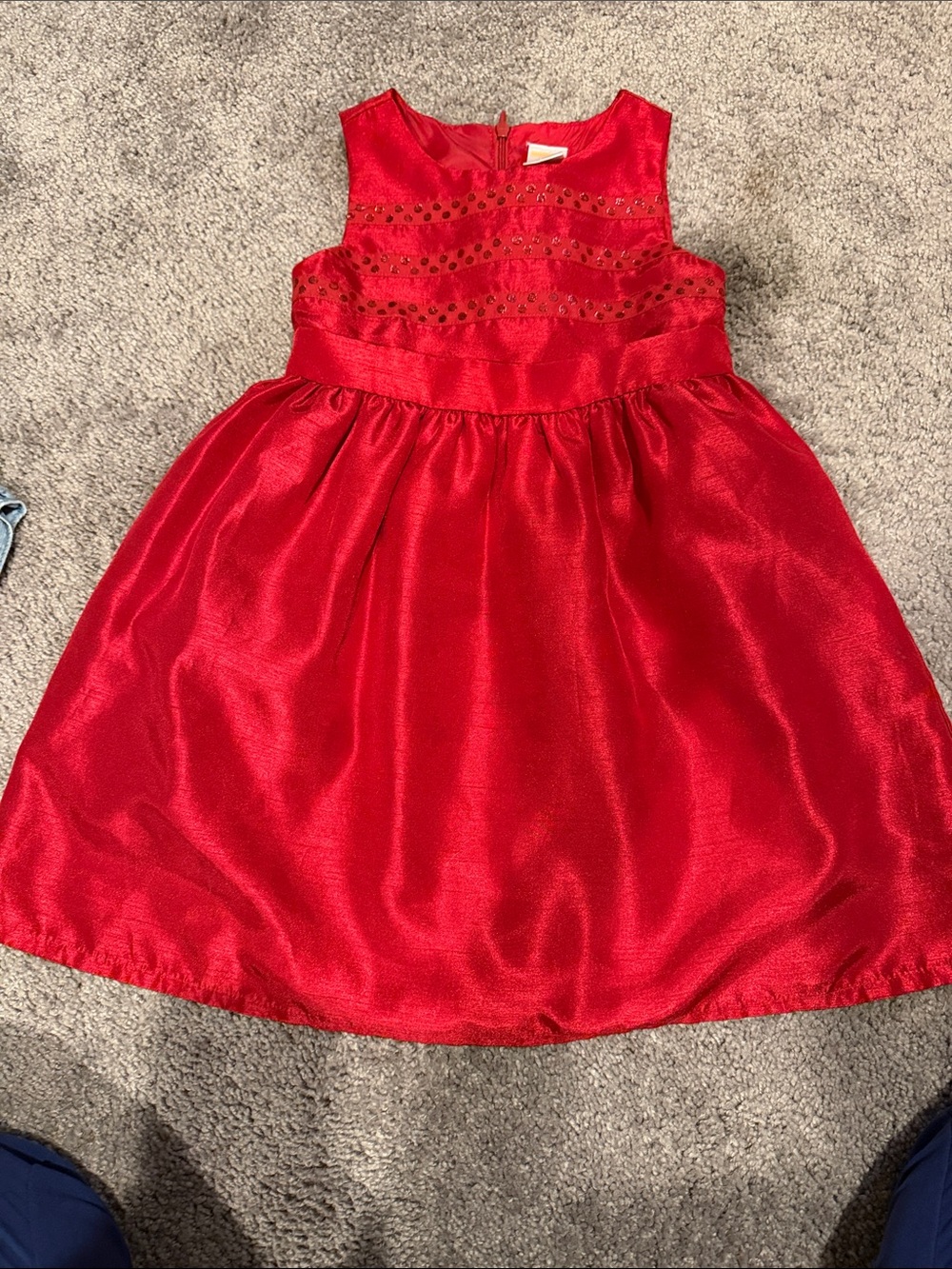 3T Gymboree Shiny Red Sleeveless Holiday Dress